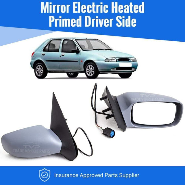 Fits Ford Fiesta Mk4 1996-1999 Door Wing Mirror Electric Heated Primed Driver Side - image 2