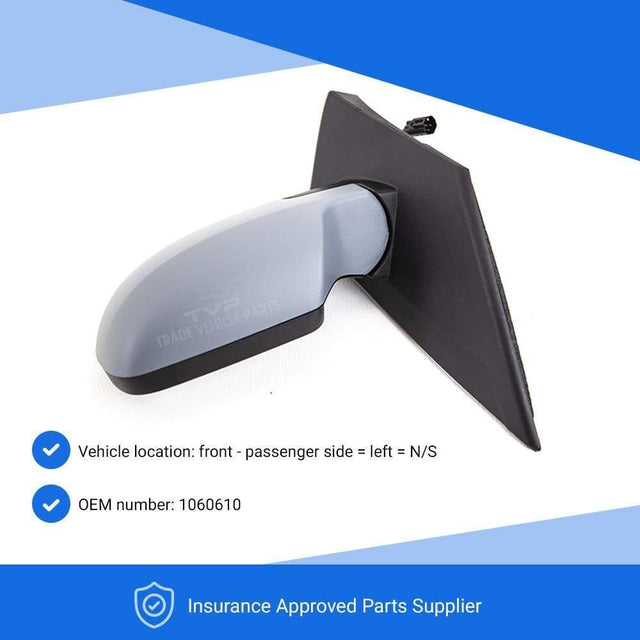 Fits Ford Fiesta Mk6 2002-2005 Door Wing Mirror Electric Heated Primed Passenger Side - image 2