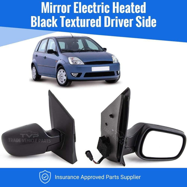 Fits Ford Fiesta Mk6 2002-2005 Door Wing Mirror Electric Heated Textured Driver Side - image 2