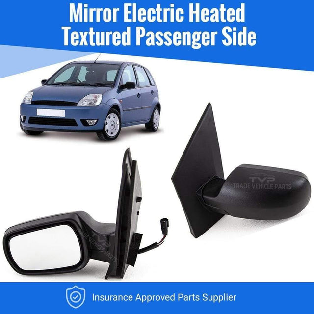 Fits Ford Fiesta Mk6 2002-2005 Door Wing Mirror Electric Heated Textured Passenger Side - image 2