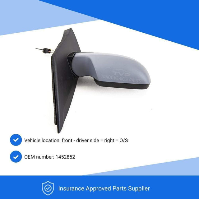 Fits Ford Fiesta Mk6 2002-2005 Door Wing Mirror Manual Primed Driver Side - image 2