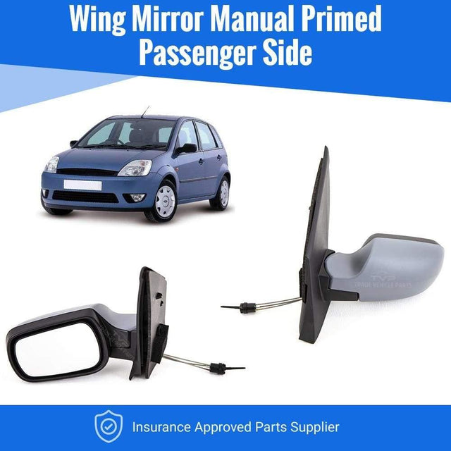 Fits Ford Fiesta Mk6 2002-2005 Door Wing Mirror Manual Primed Passenger Side - image 2