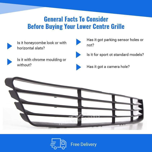 Fits Ford Fiesta Mk5 2002-2006 Front Bumper Lower Centre Grille - image 5