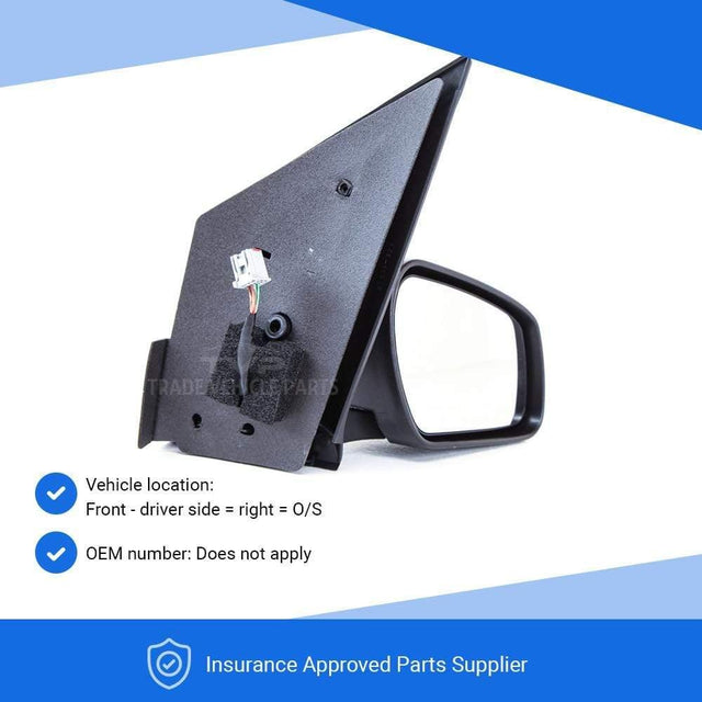 Fits Ford Fiesta Mk6 2005-2008 Door Wing Mirror Electric Heated Primed Driver Side - image 3