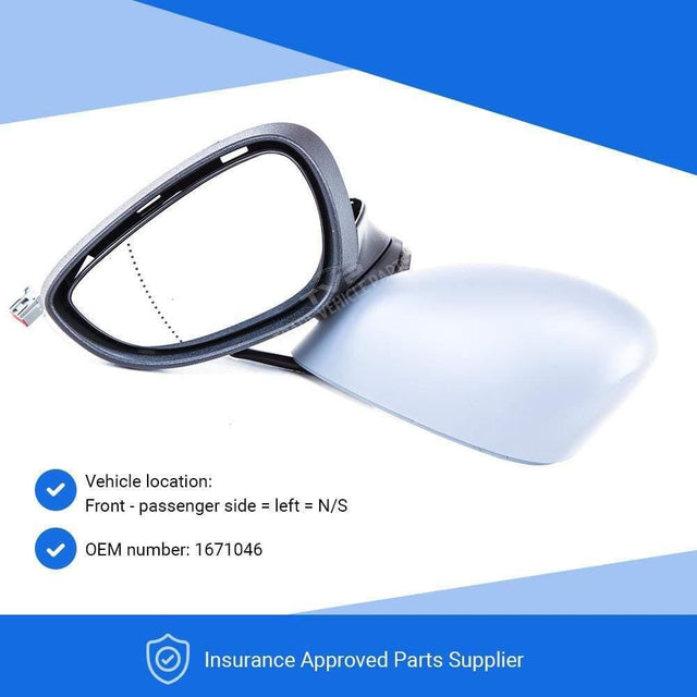 Fits Ford Fiesta Mk7 2008-2012 Door Wing Mirror Electric Heated Primed W/ Indicator Passenger Side - image 3