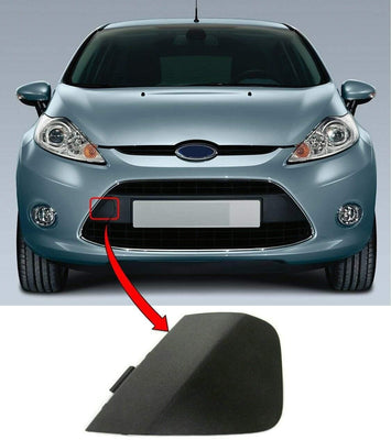 Fits Ford Fiesta Mk7 2008-2012 Front Bumper Towing Eye Cover Black - tradevehicleparts.co.uk