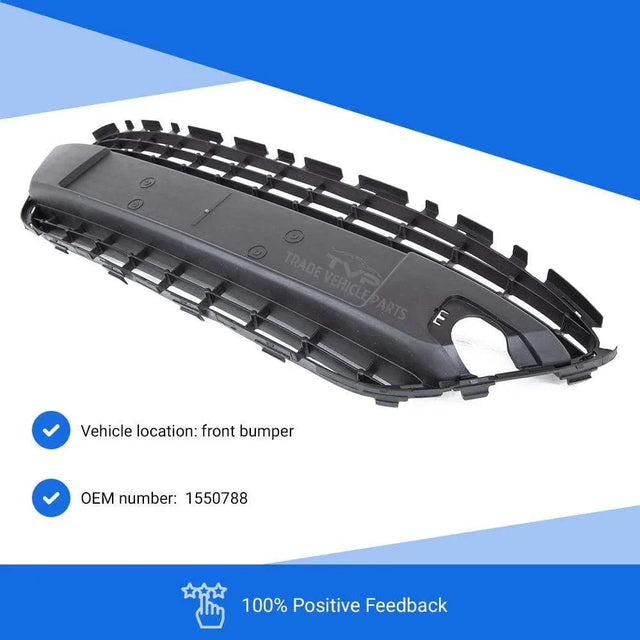 Fits Ford Fiesta Mk7 2008-2012 Main Centre Front Bumper Grille No Chrome Frame  - image 3