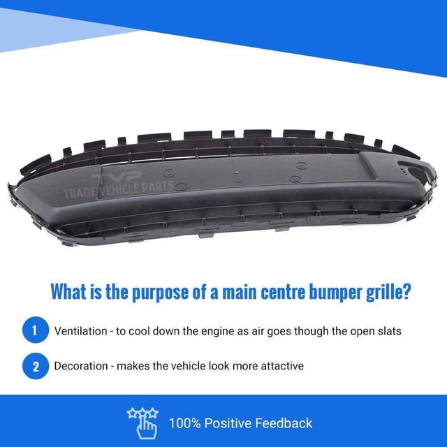 Fits Ford Fiesta Mk7 2008-2012 Main Centre Front Bumper Grille No Chrome Frame  - image 4