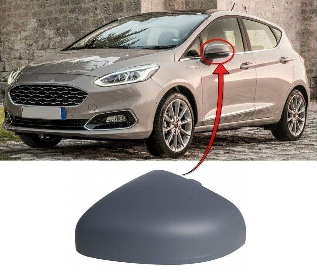 Ford Fiesta Mk8 2017- Door Wing Mirror Cover Primed Passenger Side