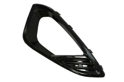 Fits Ford Fiesta Mk8 2017- Front Bumper Fog Grille With Fog Lamp Hole Painted Black Driver Side - tradevehicleparts.co.uk