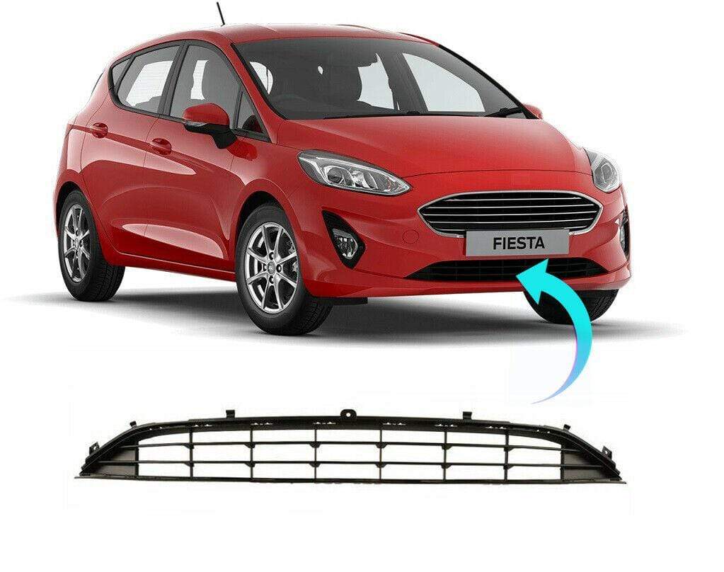 Ford Fiesta Mk8 2017- Front Bumper Grille Centre Lower Section Without Collison Protection Standard Models