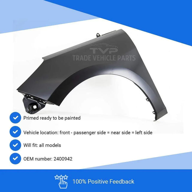 Fits Ford Fiesta Mk8 2017- Front Wing Primed Passenger Side - image 3