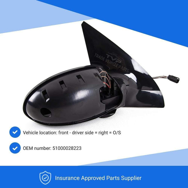 Fits Ford Focus 1998-2005 Door Wing Mirror Heated Electric Primed-Gray Driver Side - image 3