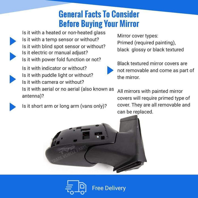 Fits Ford Focus 2005-2007 Door Wing Mirror Electric Heated With Indicator Primed Driver Side - image 4