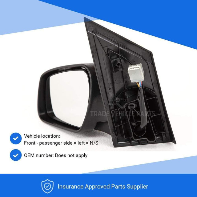Fits Ford Focus 2005-2007 Door Wing Mirror Electric Heated Primed Passenger Side - image 3