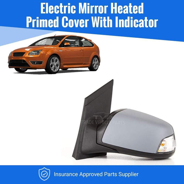 Fits Ford Focus 2005-2007 Door Wing Mirror Electric Heated Primed Passenger Side - image 2