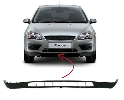 Fits Ford Focus 2005-2007 Front Bumper Spoiler Textured Dark Grey - tradevehicleparts.co.uk