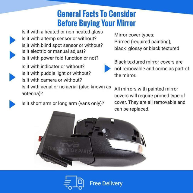 Fits Ford Focus 2008-2011 Door Wing Mirror Heated Electric Black W/Ind Passenger Side - image 4