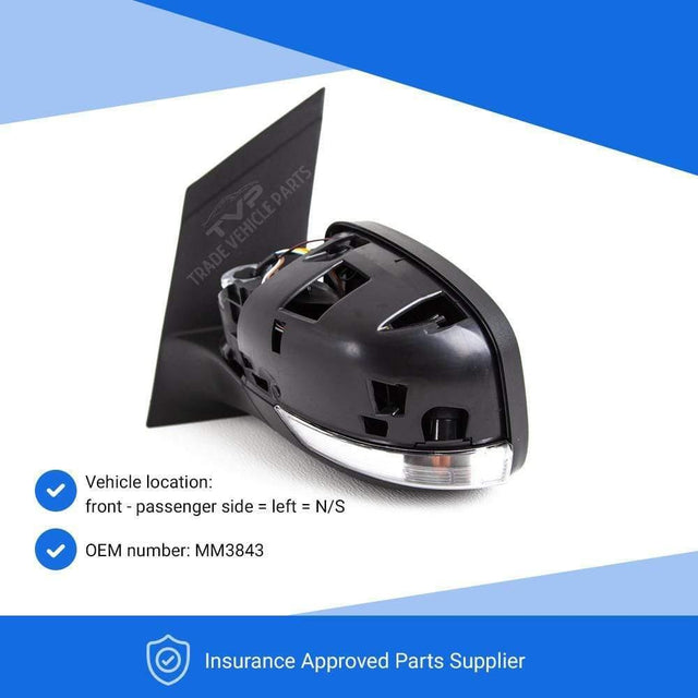 Fits Ford Focus 2008-2011 Door Wing Mirror Heated Electric Black W/Ind Passenger Side - image 3