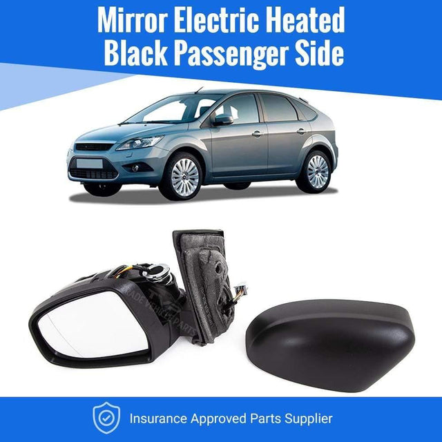 Fits Ford Focus 2008-2011 Door Wing Mirror Heated Electric Black W/Ind Passenger Side - image 2