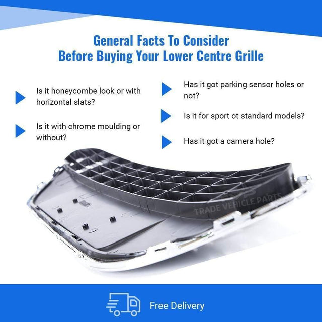 Fits Ford Focus 2008-2011 Front Bumper Centre Grille With Chrome Frame  - image 5