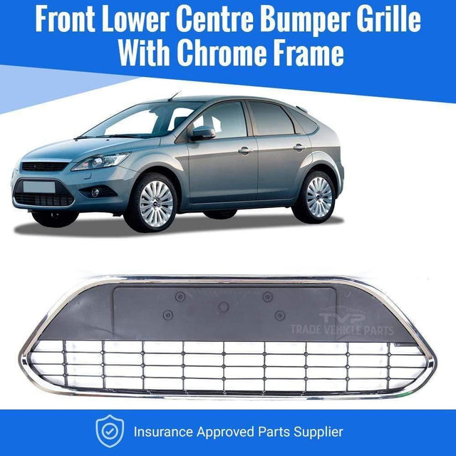 Fits Ford Focus 2008-2011 Front Bumper Centre Grille With Chrome Frame  - image 2