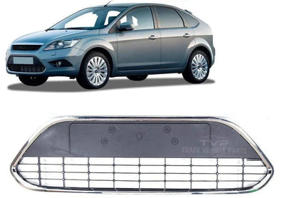 Fits Ford Focus 2008-2011 Front Bumper Centre Grille With Chrome Frame  - tradevehicleparts.co.uk