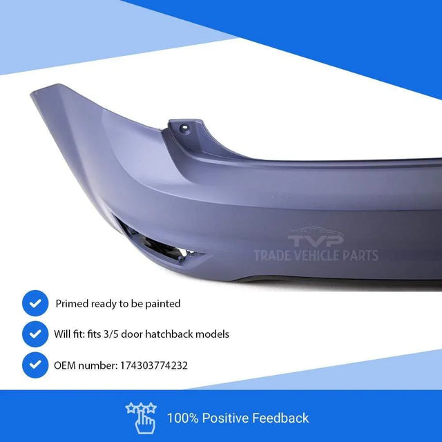 Fits Ford Focus 2008-2011 Rear Bumper 3/5 Door Hatch No Pdc Primed W/O Tow Eye Cover - image 3
