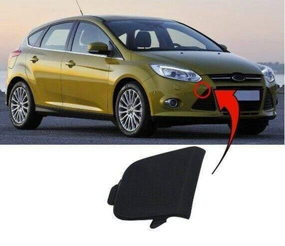 Fits Ford Focus 2011-2014 Front Bumper Towing Eye Cover Black - tradevehicleparts.co.uk