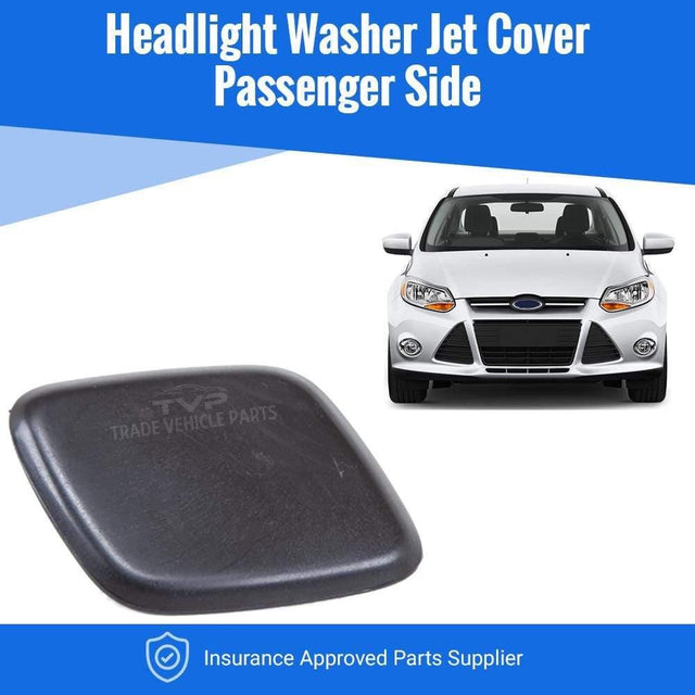 Fits Ford Focus 2011-2014 Headlight Washer Jet Cover Black Passenger Side - image 2
