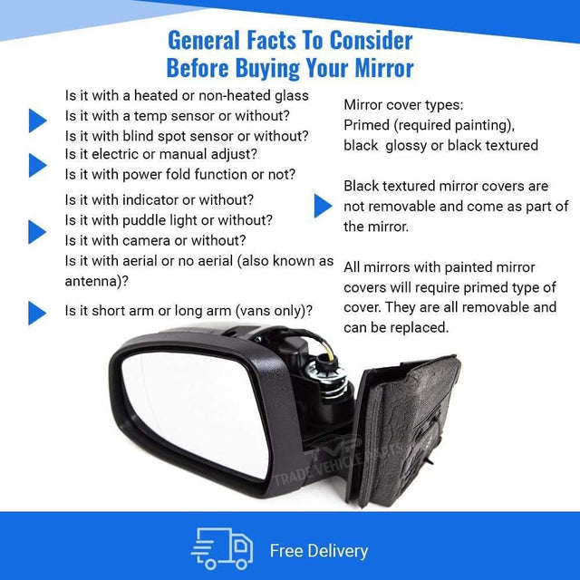 Fits Ford Focus 2011-2018 Door Wing Mirror Heated Electric Primed Indicator Left - image 4
