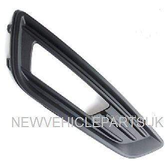 Ford Focus 2014- Front Bumper Fog Grille No Chrome Moulding Driver Side With Hole