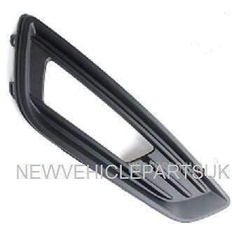 Fits Ford Focus 2014- Front Bumper Fog Grille No Chrome Moulding Driver Side With Hole - image 2