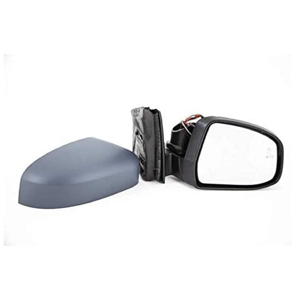 Fits Ford Focus 5D Hatchback & Estate 2011-2018 Door Mirror Electric Heated Indicator & Puddle Lamp Power Fold Blis Primed Cover Driver Side