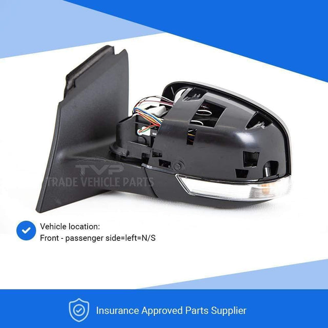 Fits Ford Focus 5D Hatchback & Estate 2011-2018 Door Mirror Electric Heated Indicator & Puddle Lamp Power Fold Blis Primed Cover Temperature Sensor 10 Pins Left Side - image 2