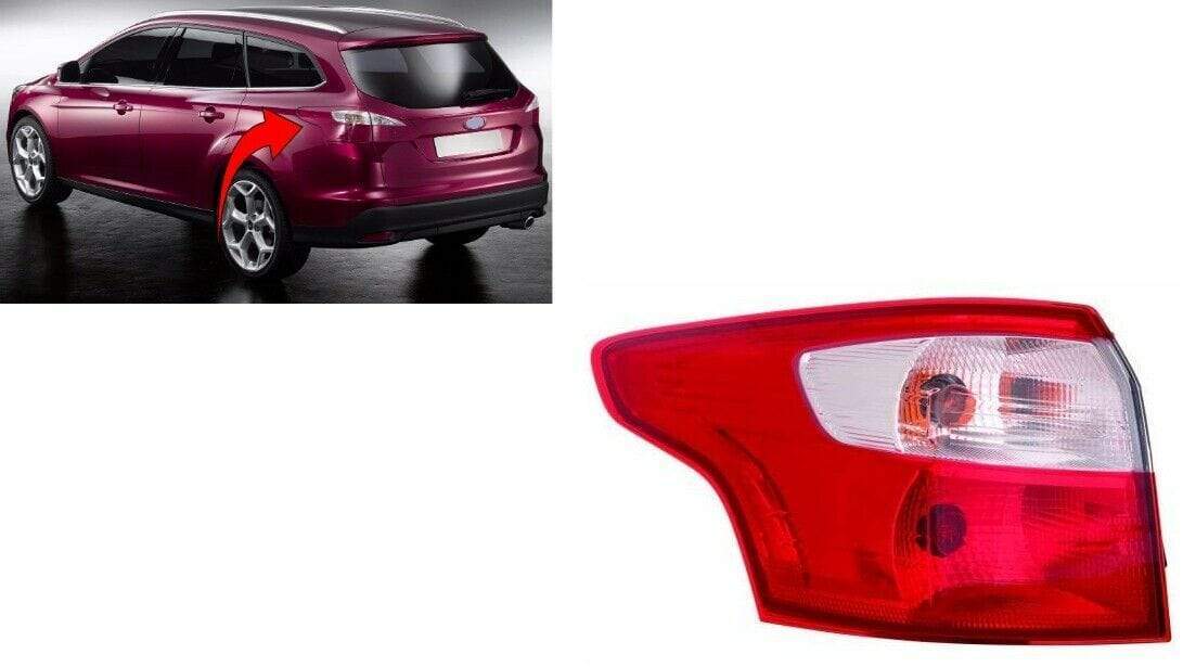 Ford Focus Estate 2011-2014 Rear Light Lamp Outer Section Passenger Side