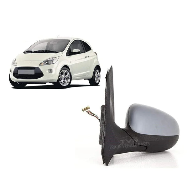 Fits Ford Ka 2009-2016 Door Wing Mirror Heated Electric Primed Passenger Side
