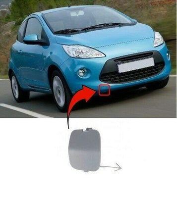 Fits Ford Ka 2009-2016 Front Bumper Towing Eye Cover Primed - tradevehicleparts.co.uk