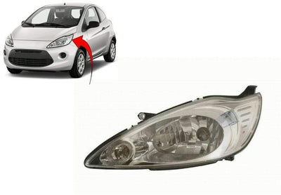 Fits Ford Ka 2009-2016 Headlight Headlamp Electric With Motor Passenger Side - tradevehicleparts.co.uk