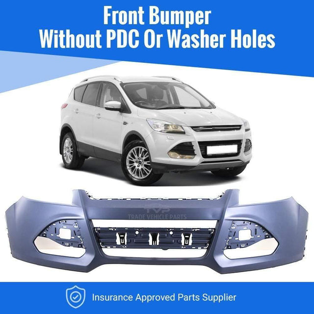 Fits Ford Kuga 2013-2016 Front Bumper Primed No Pdc Or Washer Holes - image 2