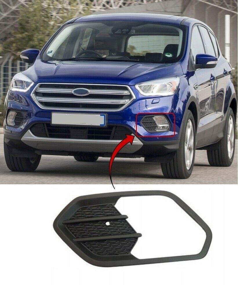 Ford Kuga 2016- Front Bumper Fog Grille With Fog Hole Mat Black Passenger Side