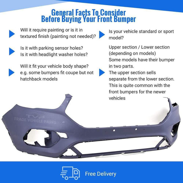 Fits Ford Kuga 2016-2019 Front Bumper Without Headlight Washer or PDC Holes Primed - image 3