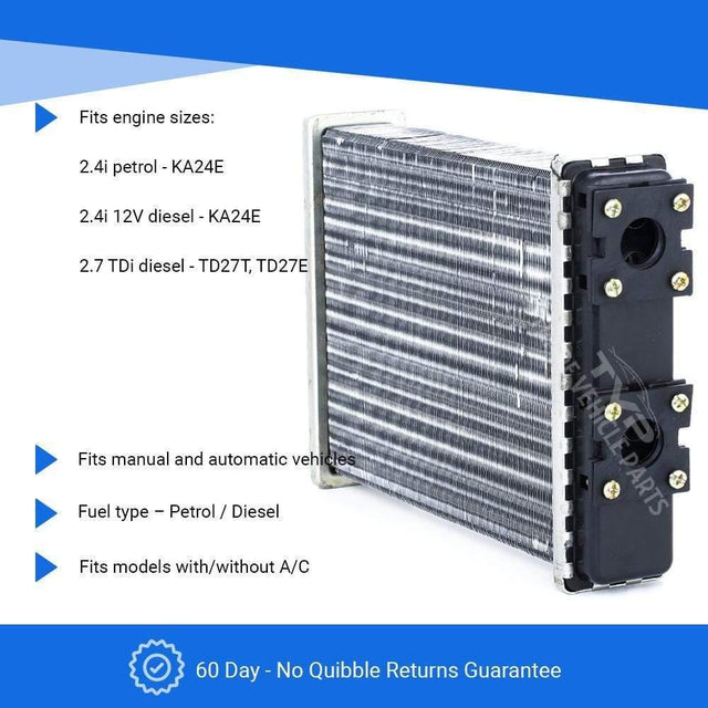 Fits Ford Maverick 1993-2002 Heater Matrix (2.4I Petrol Man) (2.7 Tdi, 2.4I 12V Diesel Man/Auto)( With/Without Ac) - image 4