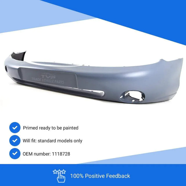 Fits Ford Mondeo 1996-2000 Front Bumper Primed No Pdc Or Washer Holes - image 2