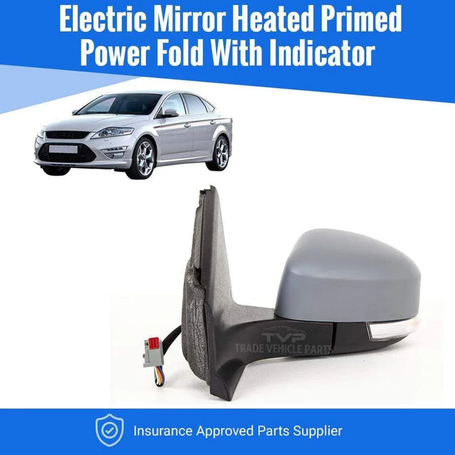 Fits Ford Mondeo 2011-2014 Door Wing Mirror Heated Electric Primed Left Power Fold 8 Pins - image 2