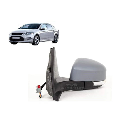 Fits Ford Mondeo 2011-2014 Door Wing Mirror Heated Electric Primed Left Power Fold 8 Pins - tradevehicleparts.co.uk