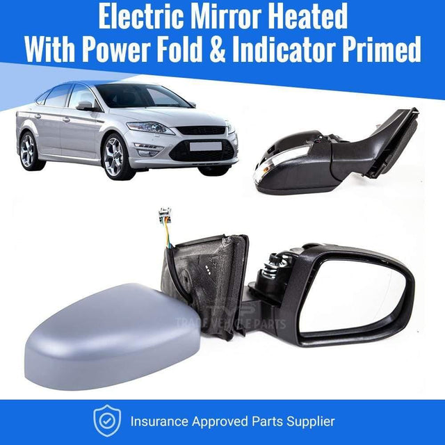Fits Ford Mondeo 2010-2014 Door Wing Mirror Heated Electric Primed Right Power Fold 8 Pins - image 2