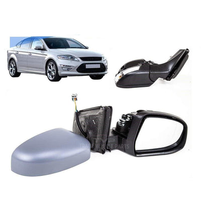 Fits Ford Mondeo 2010-2014 Door Wing Mirror Heated Electric Primed Right Power Fold 8 Pins - tradevehicleparts.co.uk