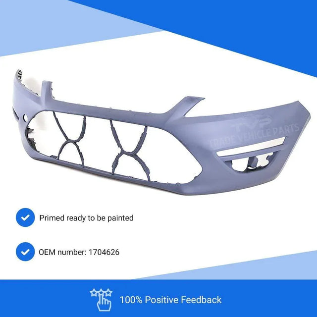 Fits Ford Mondeo 2011-2014 Front Bumper Primed No Wash Jet Or Sensor Holes  - image 2