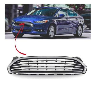 Fits Ford Mondeo 2015-2019 Front Bumper Main Center Grille All Chrome - tradevehicleparts.co.uk